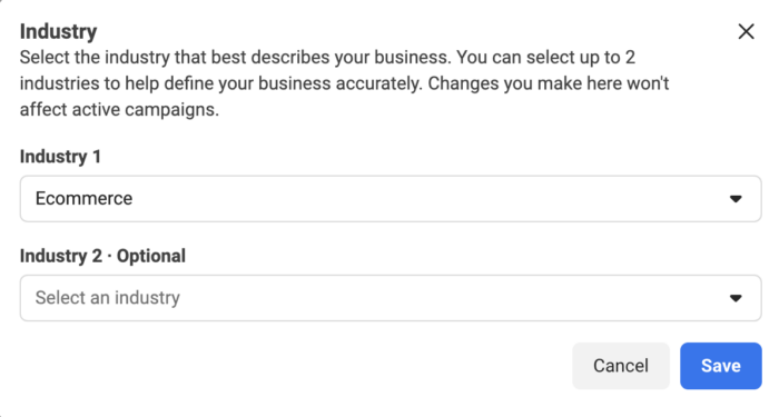 Ad Settings Industry